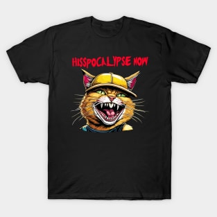 mean hissing cat. hisspocalypse now! T-Shirt